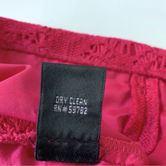ADRIANNA PAPELL HOT PINK MEDALLION LACE CUTOUT SHIFT DRESS - Picture 11 of 16